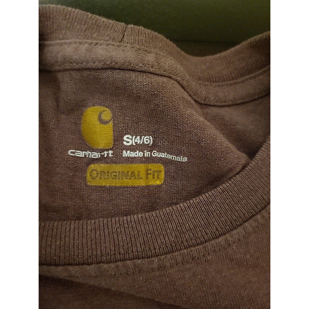 Carhartt unisex Loose Fit Maroon‎ Pocket T-Shirt Size S - Picture 3 of 3
